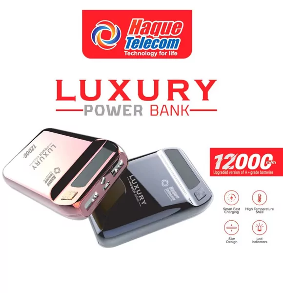 Luxury Power Bank 12000MA With Display
